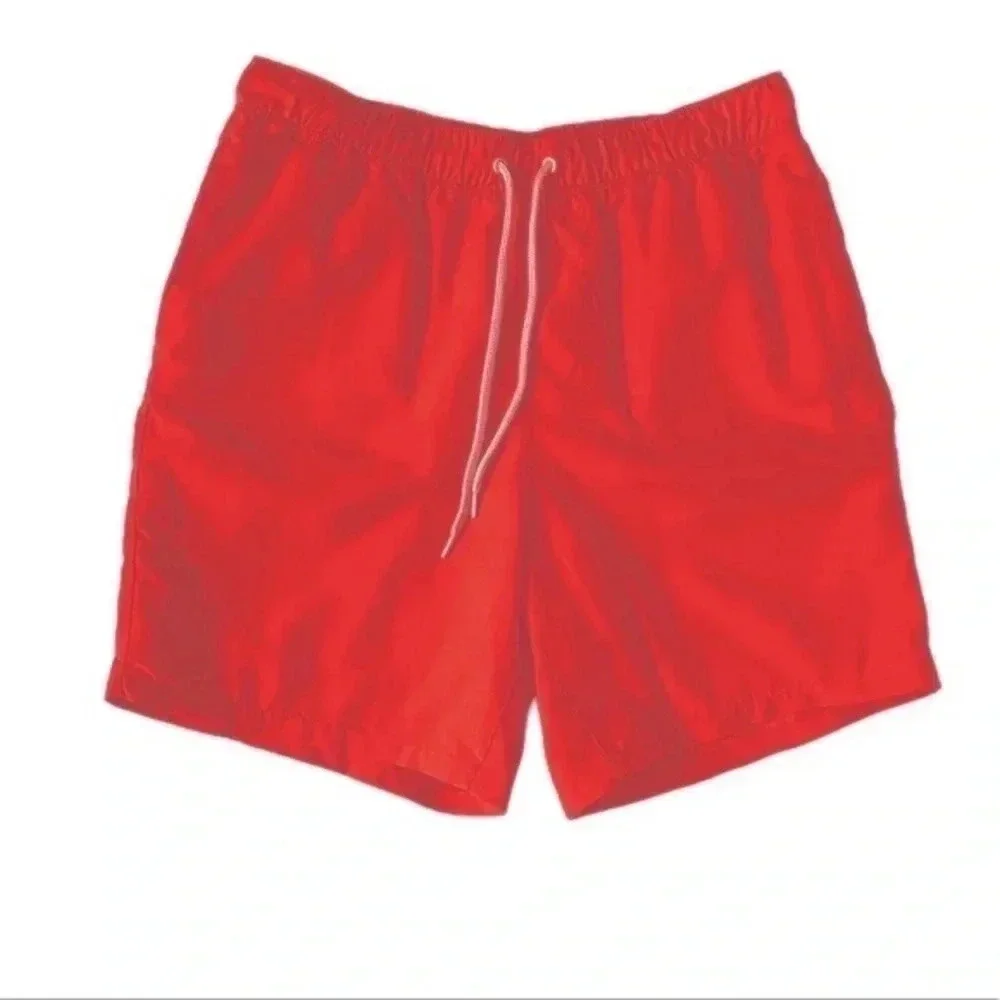 ASOS Men’s Orange Swim Shorts Size Small Pink Drawstring Mesh Lined - Picture 2 of 11